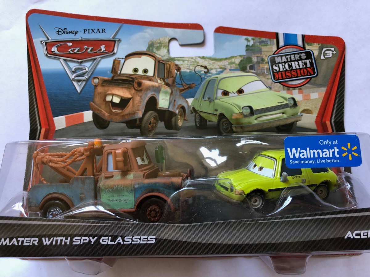 Disney Pixar Cars 2-pack Mater With Spy Glasses & Acer Mater's