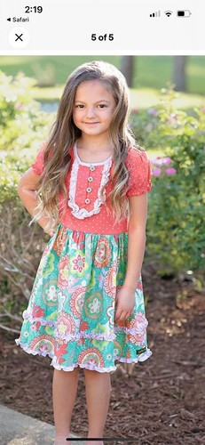 Girls MATILDA JANE Wonderment Pretty in Patterns Dress size 8 Floral Ruffles - Picture 12 of 13