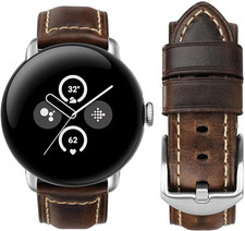 Leather Band Compatible with Google Pixel Watch 4/3 45Mm, Band for 4/3/2/1 41Mm