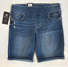 Womens Denim Rx Shorts Fever Slimming Cure Pull-On Rock Republic Size 16