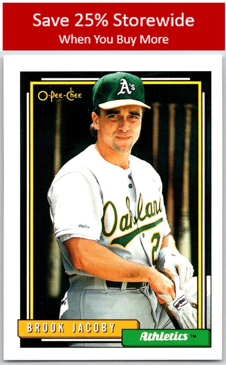 Brook Jacoby 1992 O-Pee-Chee #606 Oakland Athletics