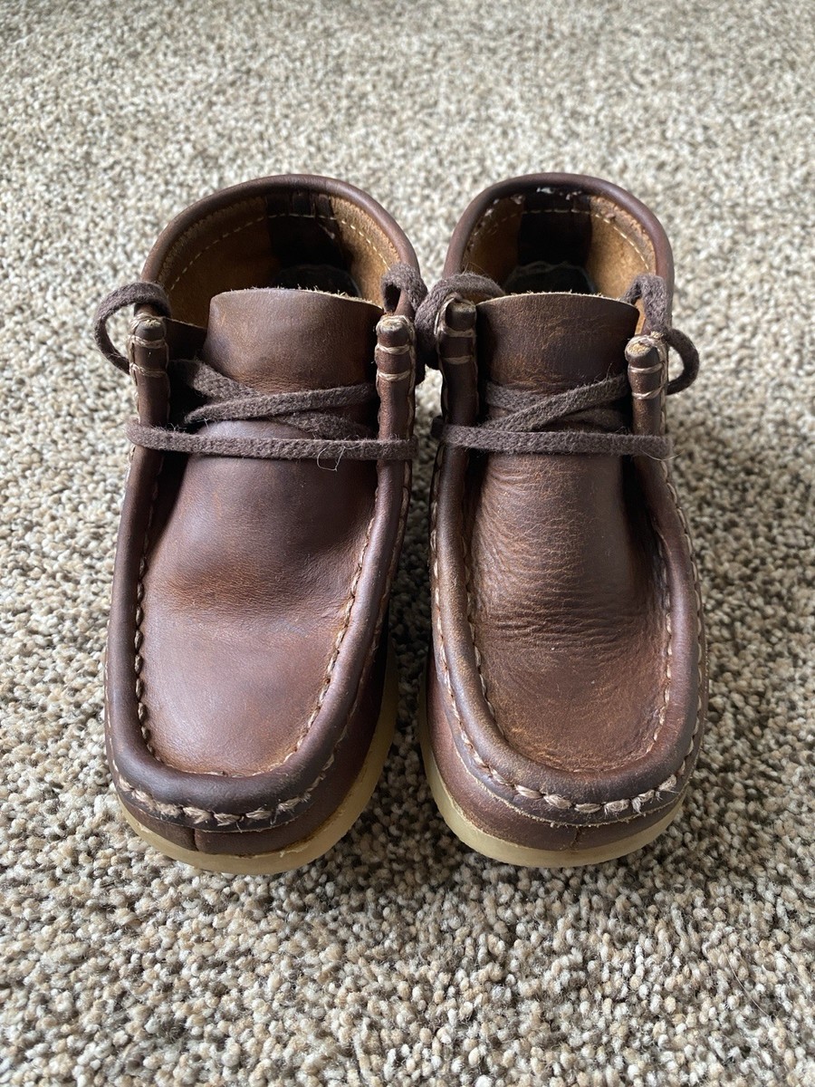 Clarks Originals Boys Brown Wallabee Boots Lace Up Size 8.5  display picture 2