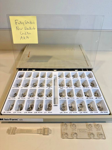 COMPLETE NEW 80 TEMPORARY MOLAR DENTAL CROWN KIT 3M ESPE ION ISO SILVER MC-64