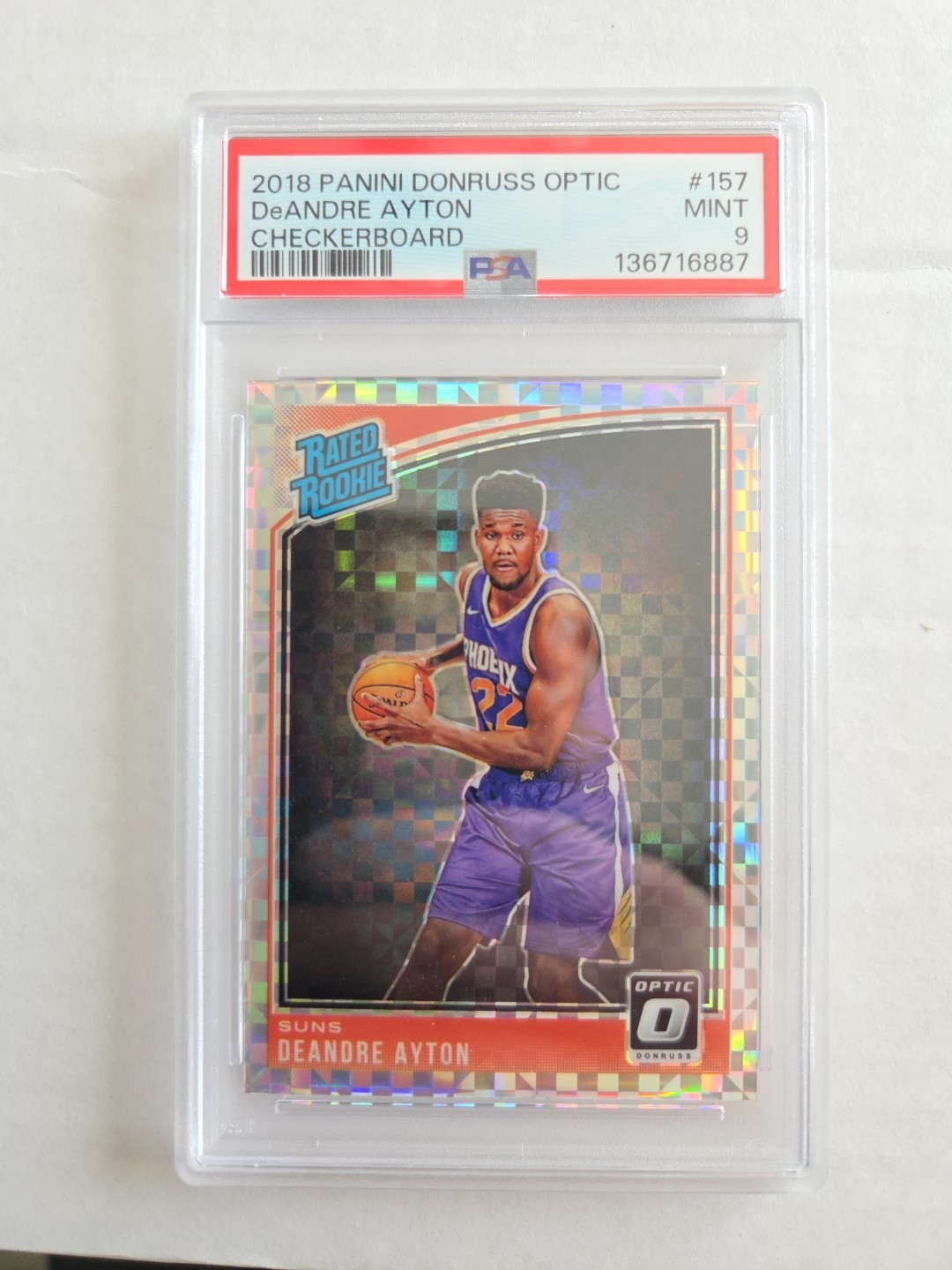 2018-19 Panini Donruss Optic - Rated Rookie DeAndre Ayton #157 Checkerboard (RC)