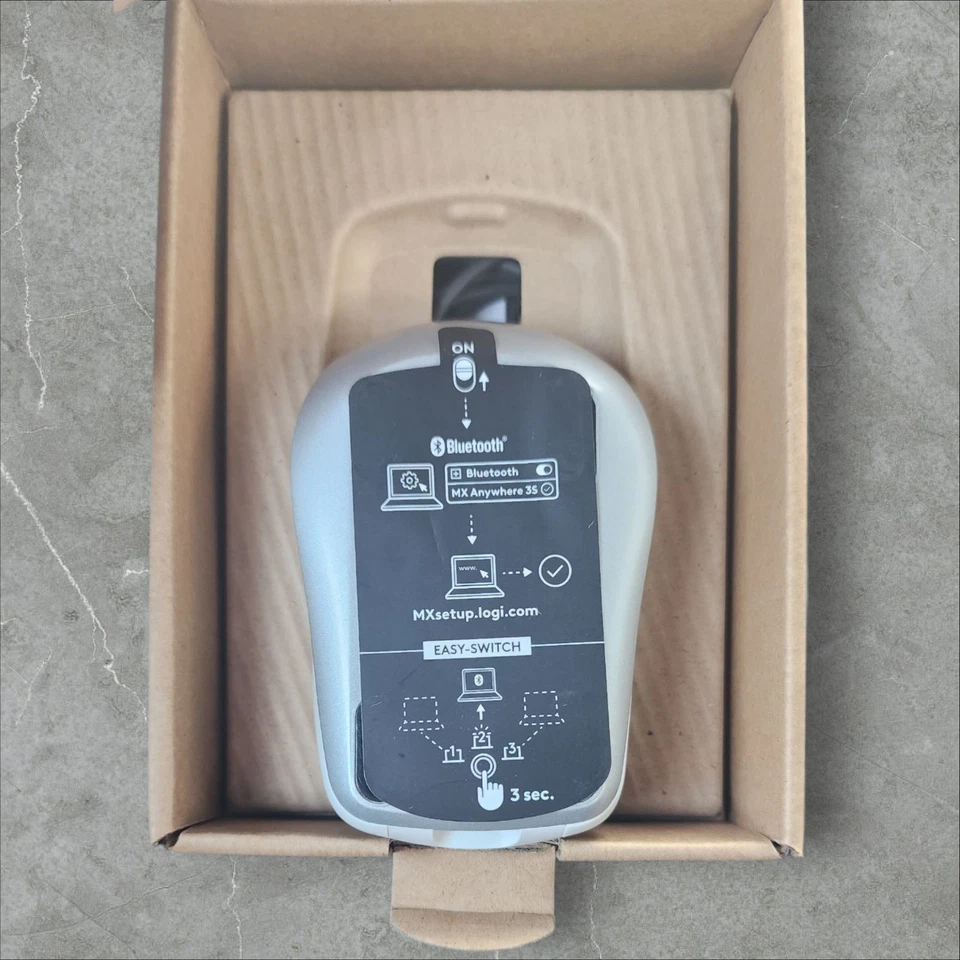 🖱️ Mouse Inalámbrico Logitech MX Anywhere 3S - Gris Pálido - Caja Abierta Excelente - 8K Foto 3 de 4