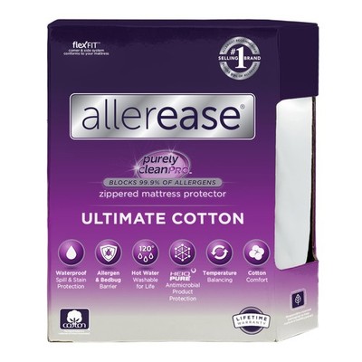 AllerEase Ultimate Allergy Protection Comfort Zippered Mattress Protector Twin