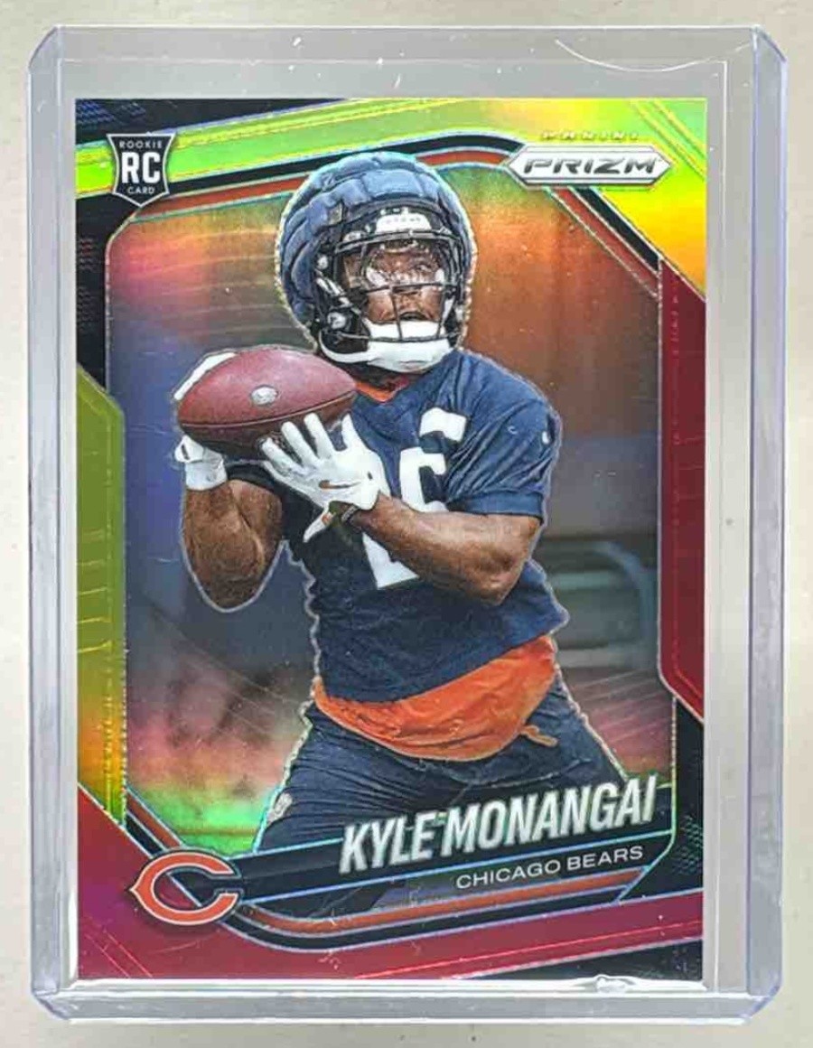 Kyle Monangai 2025 Panini Prizm #348 Red & Yellow Rookie RC /44