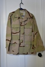 US Army 3 Color Desert Camo BDU Jacket, Size Medium Regular