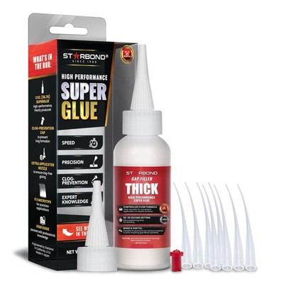 Starbond Thick Super Glue Pro Kit 2 oz   Gap-Filling CA Glue Cyanoacrylate Ad...