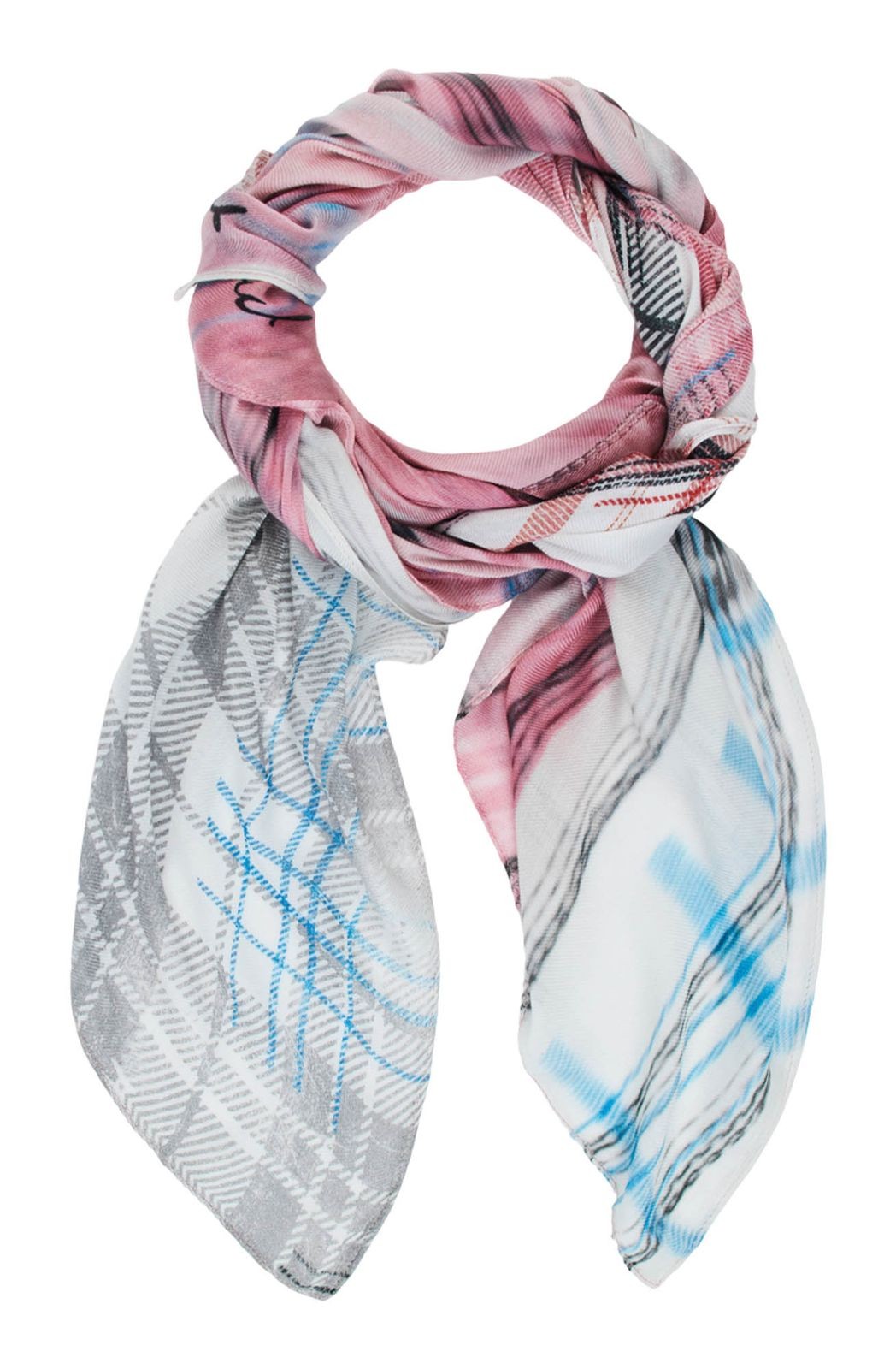 Desigual scarf Grunge Rectangle Foulard Beige