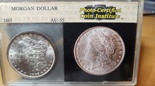1885 P Morgan Dollar - Photo Certified Coin Institute PCI Vintage Picture Slab