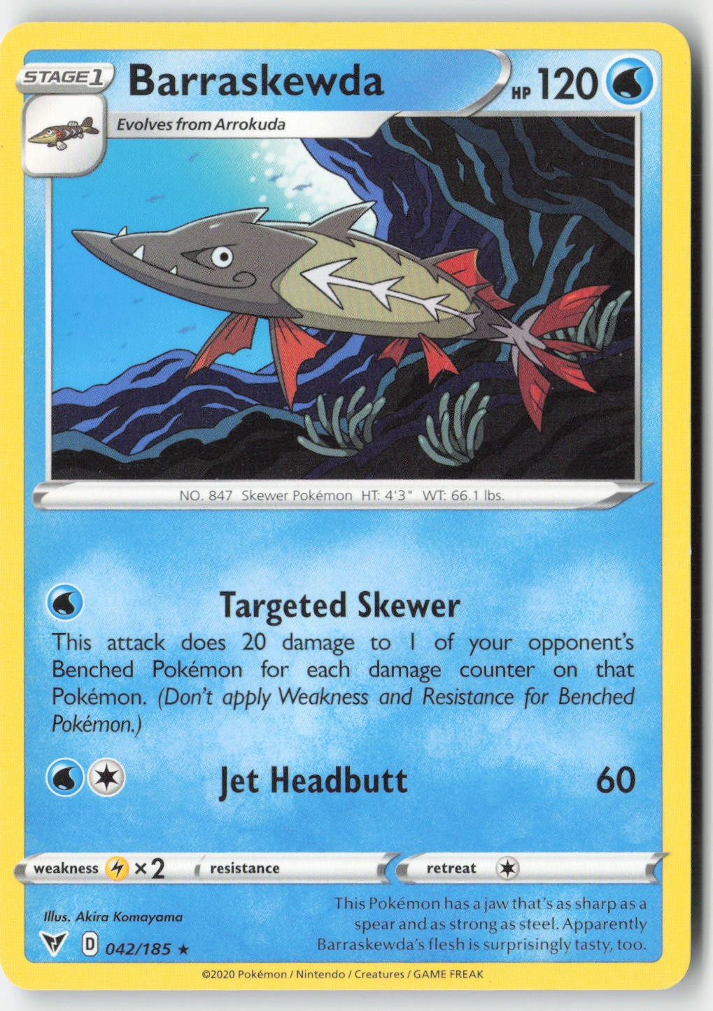 Pokemon - Barraskewda #042/185 - VIV Rare
