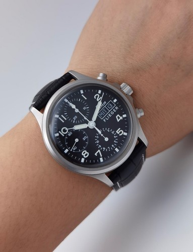 Sinn 356 Flieger Chronograph Automatic Steel Black Dial Men's Watch 38.5mm