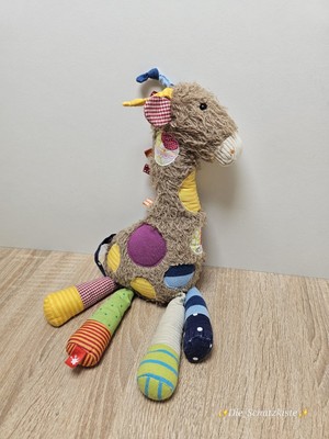 Sigikid 38300 Giraffe   Patchwork Sweety Kuscheltier ca. 36 cm lang, Stofftier