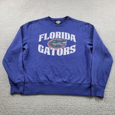 Florida Gators Sweatshirt Mens Large Blue NCAA Football Crewneck Pullover UTS