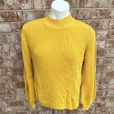 Girls Yellow Old Navy Knit Sweater Acrylic and Cotton Blend Size XL 14-16