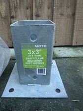 3x FENCE MATE SWIFT KLEMMSCHRAUBE UNTEN PFOSTENTRÄGER 3x3" 75 x 75 mm 