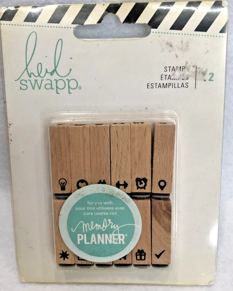 Planificador de memoria Heidi Swapp - (12) juego de sellos - mini estampillas recordatorias - NUEVO Foto 2 de 4