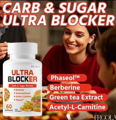 ULTRA BLOCKER - Carb & Sugar Blocker 60 Capsules 1~Month Supply **Exp.01/2027.**