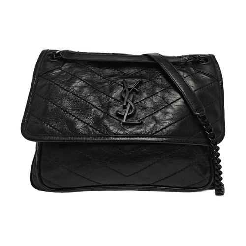 Yves Saint Laurent NIKI Shoulder bags Leather Black Free Shipping | Duties Paid