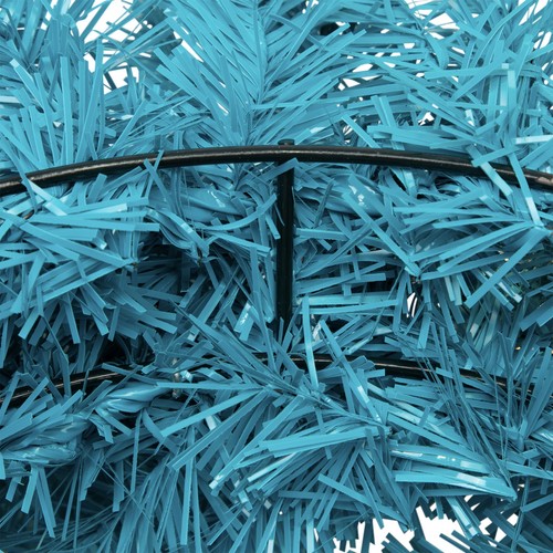 Pre-Lit Artificial Pine Christmas Wreath - 24" - Turquoise - Clear Lights - Picture 7 of 9