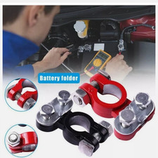 2 Car Battery Terminal Connector Top Post Positive Negative Heavy Duty Universal