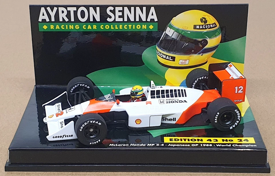 Minichamps 1/43 Scale 540 884392 - F1 McLaren Honda MP 4-4 Japan GP 1988 Senna - Image 3 of 4