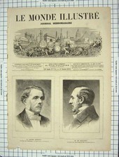 Victor Lefranc Goulard Portrait 1872 Original Antique Print