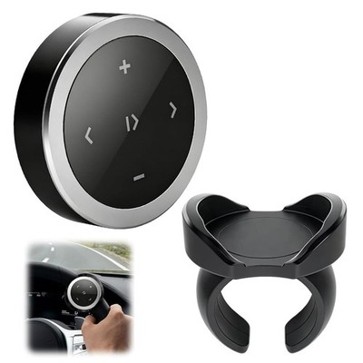 Kabellose Bluetooth Medientaste mit Lenkradhalterung, Fernbedienung Silber