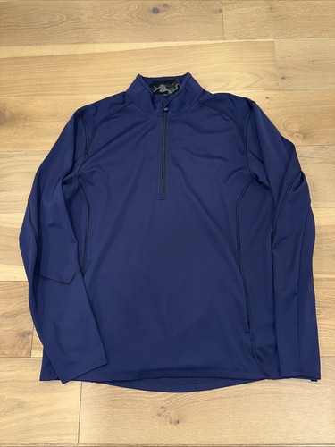 Greyson Quarter Zip Pullover Jacket Golf Wicking Performance Blue Size Large