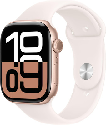 Apple Watch 10 Cell Alu Rosegold 46mm A3003 White Silicon Band, NEU Sonstige