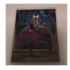 Marvel Masterpieces 1992 SkyBox Battle Spectra Spider-Man vs Venom Card #4-D