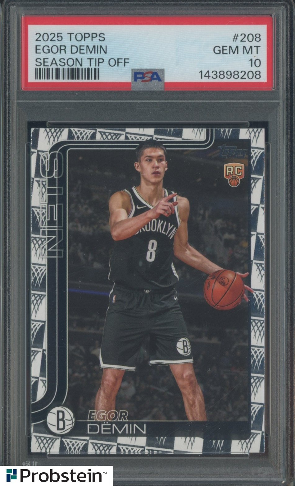 2025 Topps Egor Demin Season Tip Off RC Rookie PSA 10