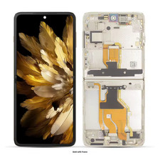 OEM Foldable Display LCD Screen Touch Digitizer Gold Frame For OPPO Find N3 Flip