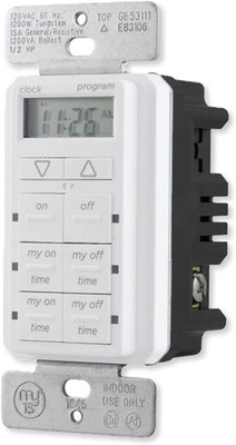 In-Wall Digital Timer, 4 Programmable On/Off Buttons, 2 Easy On/Off Buttons, ...
