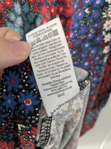 Celia Birtwell For Topshop Size 10 Floral Open Back Summer Dress - Picture 10 of 12