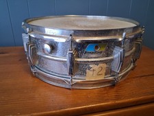 Ludwig Supraphonic Snare Drum LM400 14x 5 - 10 Lug - Blue Olive Badge 70s