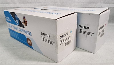 Premium Compatible Toner CHCE251A CYAN & CHCE253A MAGENTA for HP Color LaserJet