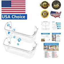 Easy-Install Refrigerator Door Shelves - 2 Pack for Bottom Frigidaire Racks