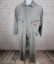 Dickies Grey Workwear Utility Coveralls Jumpsuit Uniform Size Large Tall LT