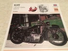 Scott 1000 Motorcycle 3 Cylinders Model 3S 1936 Atlas Collection Motorbike UK