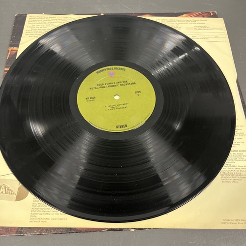 Deep Purple w/ Royal Philharmonic Orchestra 33 rpm LP Vinyl Record Warner Bros - Picture 3 of 4