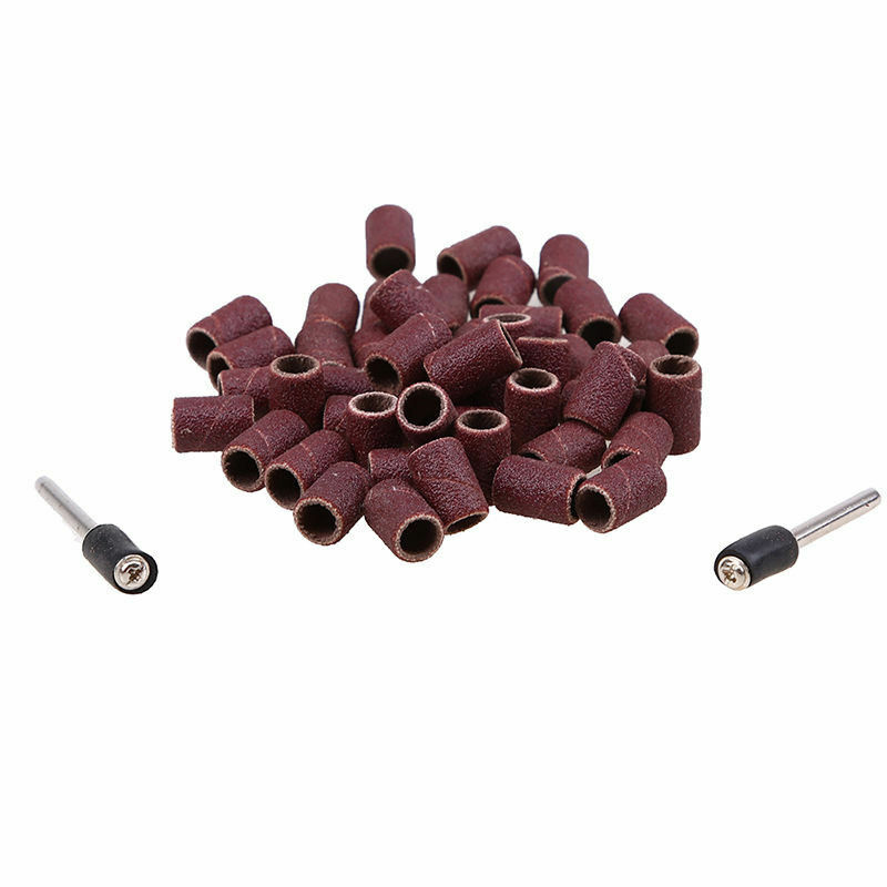 50tlg 320 Grit Drum Sanding Bands Kit + 2x Mandrels Sandpaper für