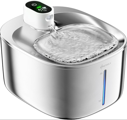 4L Wireless Pet Water Fountain - Automatic Stainless Steel Pet Water Dispenser