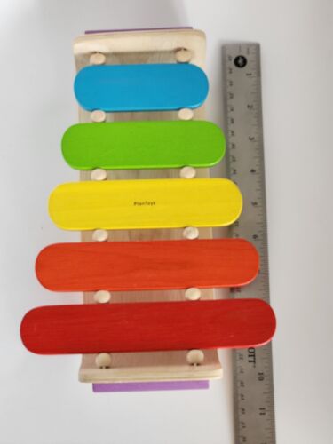PlanToys Rainbow Xylophone Wooden Instrument No Mallet EUC - Picture 2 of 6