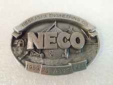 Neco Nebraska Engineering Belt Buckle 25 Years Limited Edition Farming Corn