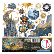 Ciao Bella Paper 6" x 6" Fussy Cut Pad Scrapbook Paper Universe Cosmic Stars
