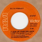 45RPM, ELVIS PRESLEY, CLEAN UP YOUR OWN BACK YARD ' EXCELLENT ' ROCK