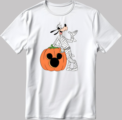 Goofy Disney Kurzarm weiß/schwarz Herren/Damen T-Shirt KA06