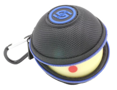 ARAMITH Single Ball Case - Black and Blue - Clip-on Cue Ball Case - 2.25''